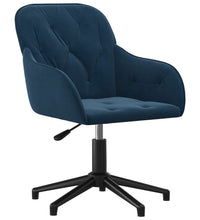 Esszimmerstühle 2 Stk. Drehbar Blau Samt