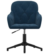 Esszimmerstühle 2 Stk. Drehbar Blau Samt