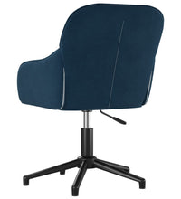 Esszimmerstühle 2 Stk. Drehbar Blau Samt