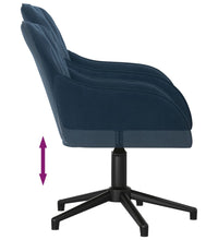Esszimmerstühle 2 Stk. Drehbar Blau Samt