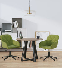 Esszimmerstühle 2 Stk. Drehbar Hellgrün Samt