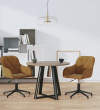 Esszimmerstühle 2 Stk. Drehbar Braun Samt