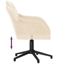 Esszimmerstühle 2 Stk. Drehbar Creme Samt