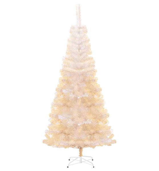 Künstlicher Weihnachtsbaum Schillernde Spitzen Weiß 180 cm PVC