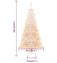 Künstlicher Weihnachtsbaum Schillernde Spitzen Weiß 180 cm PVC