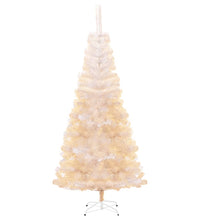 Künstlicher Weihnachtsbaum Schillernde Spitzen Weiß 210 cm PVC
