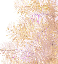 Künstlicher Weihnachtsbaum Schillernde Spitzen Weiß 210 cm PVC
