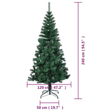 Künstlicher Weihnachtsbaum Schillernde Spitzen Grün 240 cm PVC