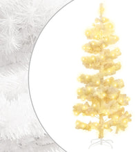 Spiral-Weihnachtsbaum mit Beleuchtung und Ständer Weiß 180 cm