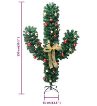 Weihnachtsdeko Kaktus mit Ständer und LED Grün 150 cm PVC