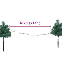 Wegbeleuchtung Weihnachtsbäume 6 Stk. Mehrfarbig LEDs 45 cm PVC