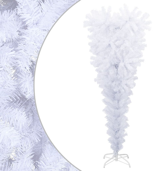 Künstlicher Weihnachtsbaum mit Ständer Umgekehrt Weiß 120 cm