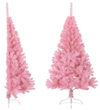 Künstlicher Halb-Weihnachtsbaum mit Ständer Rosa 120 cm PVC