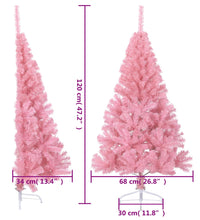 Künstlicher Halb-Weihnachtsbaum mit Ständer Rosa 120 cm PVC