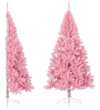 Künstlicher Halb-Weihnachtsbaum mit Ständer Rosa 210 cm PVC