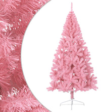 Künstlicher Halb-Weihnachtsbaum mit Ständer Rosa 210 cm PVC