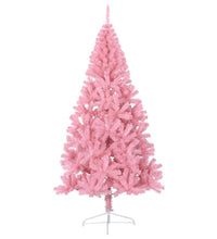 Künstlicher Halb-Weihnachtsbaum mit Ständer Rosa 210 cm PVC