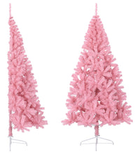 Künstlicher Halb-Weihnachtsbaum mit Ständer Rosa 240 cm PVC