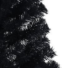 Künstlicher Halb-Weihnachtsbaum mit Ständer Schwarz 240 cm PVC