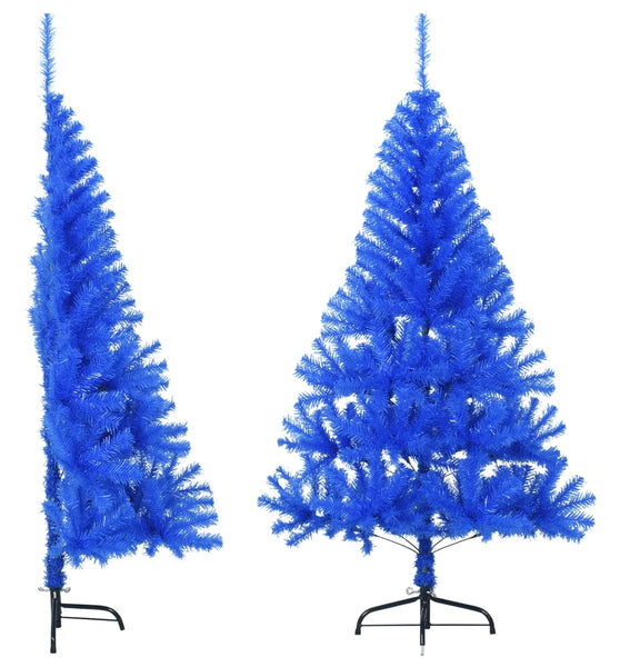 Künstlicher Halb-Weihnachtsbaum mit Ständer Blau 120 cm PVC
