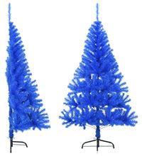 Künstlicher Halb-Weihnachtsbaum mit Ständer Blau 150 cm PVC