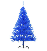 Künstlicher Halb-Weihnachtsbaum mit Ständer Blau 150 cm PVC