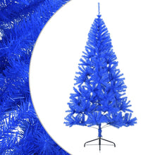 Künstlicher Halb-Weihnachtsbaum mit Ständer Blau 210 cm PVC