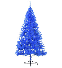 Künstlicher Halb-Weihnachtsbaum mit Ständer Blau 210 cm PVC