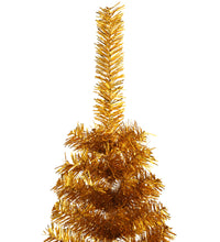 Künstlicher Halb-Weihnachtsbaum mit Ständer Gold 150 cm PET