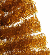 Künstlicher Halb-Weihnachtsbaum mit Ständer Gold 150 cm PET