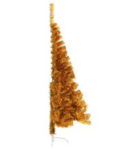 Künstlicher Halb-Weihnachtsbaum mit Ständer Gold 180 cm PET