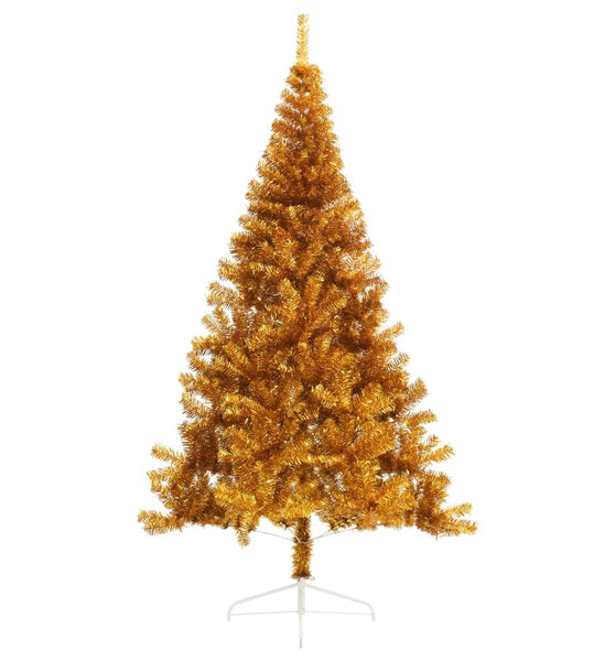 Künstlicher Halb-Weihnachtsbaum mit Ständer Gold 210 cm PET