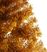 Künstlicher Halb-Weihnachtsbaum mit Ständer Gold 210 cm PET