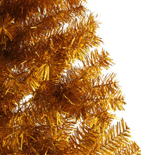 Künstlicher Halb-Weihnachtsbaum mit Ständer Gold 240 cm PET