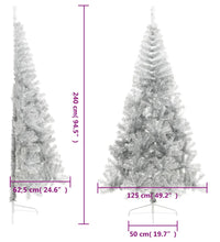 Künstlicher Weihnachtsbaum mit Ständer Silber 240 cm PET