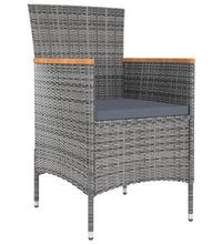 7-tlg. Garten-Essgruppe mit Kissen Grau