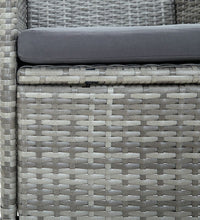 11-tlg. Garten-Essgruppe mit Kissen Grau