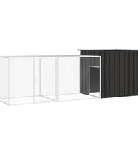 Hühnerkäfig Anthrazit 300x91x100 cm Verzinkter Stahl
