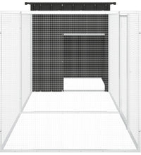 Hühnerkäfig Anthrazit 300x91x100 cm Verzinkter Stahl
