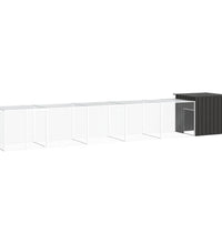Hühnerkäfig Anthrazit 600x91x100 cm Verzinkter Stahl