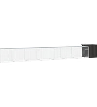 Hühnerkäfig Anthrazit 800x91x100 cm Verzinkter Stahl