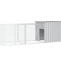Hühnerkäfig Grau 300x91x100 cm Verzinkter Stahl