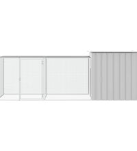 Hühnerkäfig Grau 300x91x100 cm Verzinkter Stahl