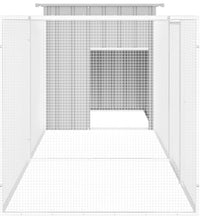 Hühnerkäfig Grau 300x91x100 cm Verzinkter Stahl