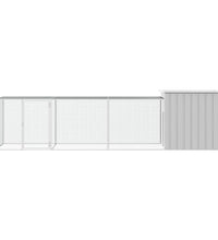 Hühnerkäfig Grau 400x91x100 cm Verzinkter Stahl