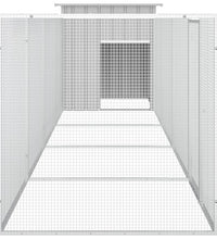 Hühnerkäfig Grau 500x91x100 cm Verzinkter Stahl