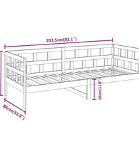 Tagesbett Massivholz Kiefer 80x200 cm