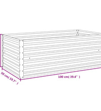 Hochbeet 100x50x36 cm Cortenstahl