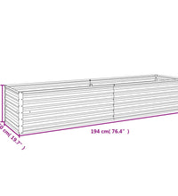 Hochbeet 194x50x36 cm Cortenstahl