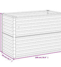 Hochbeet 100x50x69 cm Cortenstahl